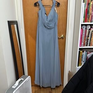 Elegant Blue Evening Gown from David’s bridal size 18
